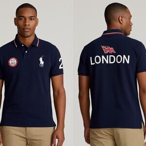 POLO RALPH LAUREN 2012 Olympic Team USA London Polo Shirt Navy XL